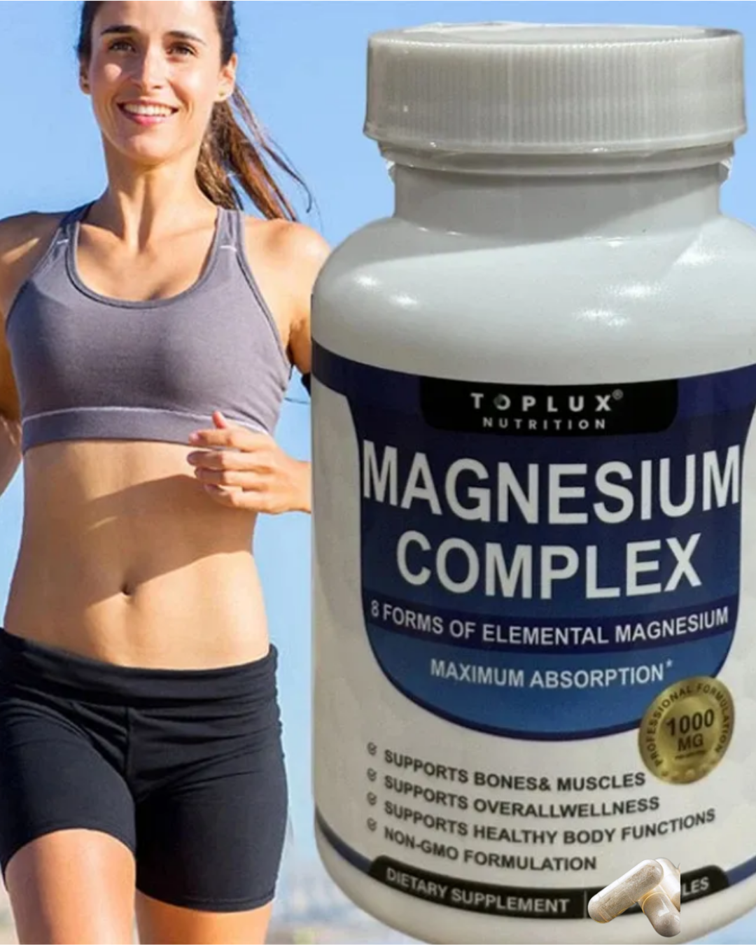 Magnesio Complex™ 8 en 1 - Contiene 60 Cápsulas