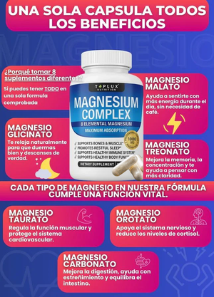 Magnesio Complex™ 8 en 1 - Contiene 60 Cápsulas